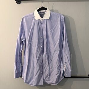 Bonobos Light Blue Dress Shirt with White Contrast Collar